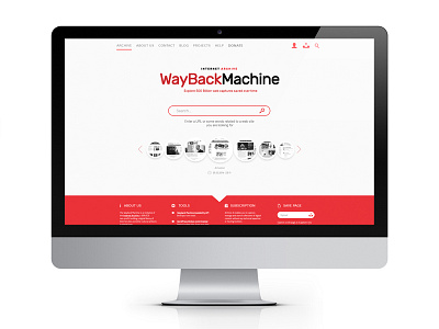 Wayback Machine Redesign Concept internet archive search engine web design website