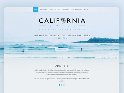 California Smile beach california landing page orthodontic office surfing web design website