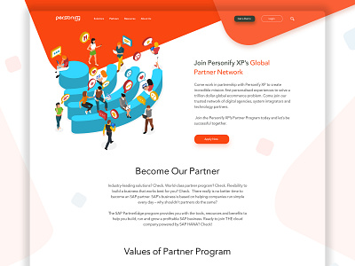 Personify XP - Partners ai computer customer experience e commerce marketing partners page personalisation shopping website website design