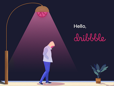 Hello, dribbble illustration