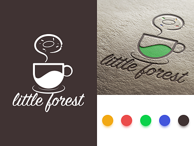 Coffee and dessert brown design green icon illustration logo ui 插图 设计