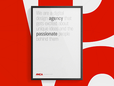 AWCA Poster poster red typo typography