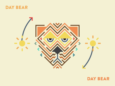 Day Bear / Night Bear GIF bear illustration