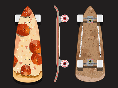 Pizza Party! - Skate-O-Matic™ illustration pizza rebound skateboard template