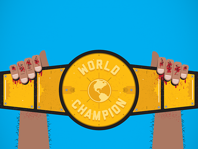 World Championship Wrastlin' diving elbow drop illustration wrestling
