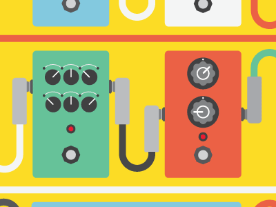 Turn it up! GIF gif guitar pedals illustration