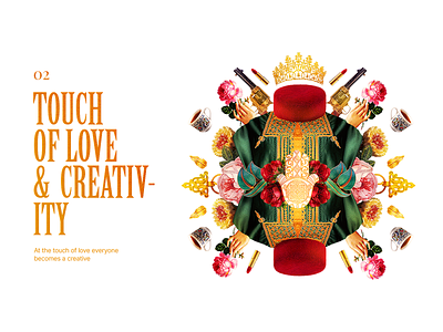 TOUCH OF LOVE & CREATIVITY TN Version art design elements gold love montage photoshop roses tunisia webdesign