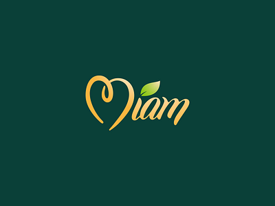 MIAM logo branding design food fruit logo logotype typography