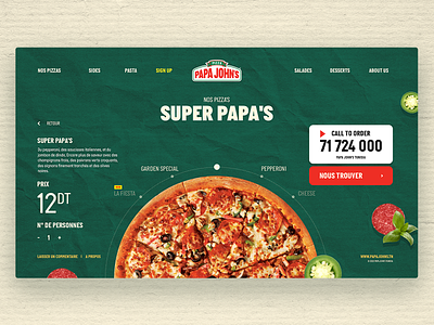 PPJ'S design order pepperoni pizza ui user experience ux web website