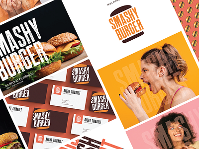 SMASHY! branding burger food logo vector