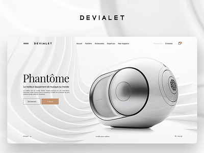 Devialet app apple clean design devialet phantome shop speakers ui user experience ux white