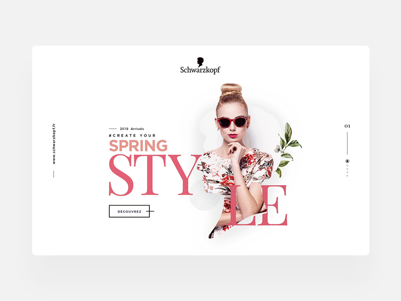 Schwarzkopf Spring Style app animation clean schwarzkopf spring ui user experience ux web