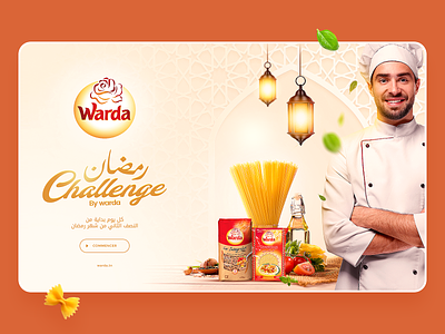 Challenge Warda app chef game pasta ramadan spaghetti ui design challenge uidesign warda web