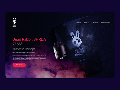 Deadrabbit design rabbit smoke ui vape website