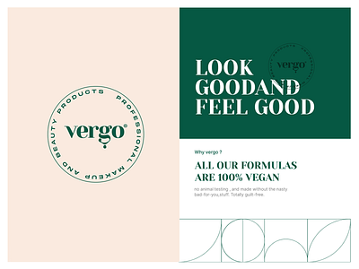 V E R G O bio branding clean cosmetic green logo