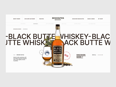 DESCHUTES BREWERY beer clean design ui user experience web whisky