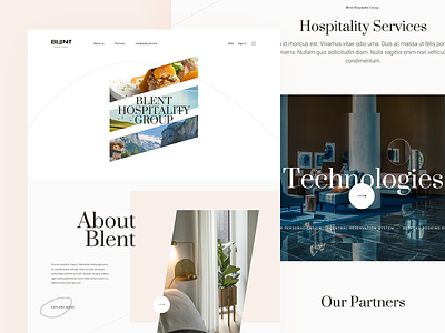 BLENT about clean design hospitality ui user experience web