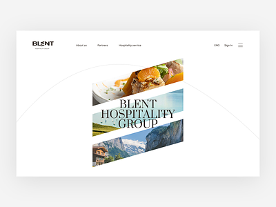 BLENT Home page design hospitality ui user experience webdesign