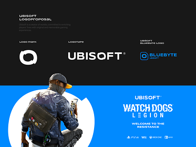 UBISOFT ( LogoProposa l) branding design game icon logo logo design logotype ubisoft watchdogs