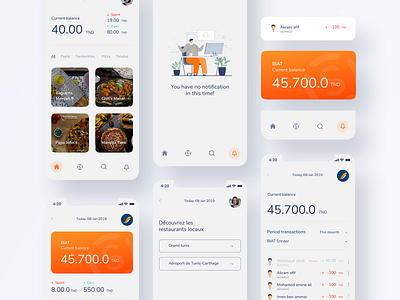 SQOIN Restaurant App app app design card clean coin currency mobile mobile app design uxui