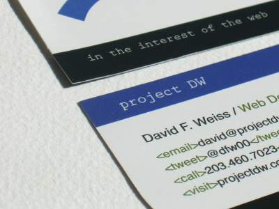 Card Of Mine black blue business card photo