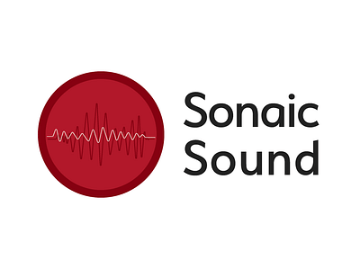 Sonaic Sound - Logo A company design logo music red sound sound wave vector