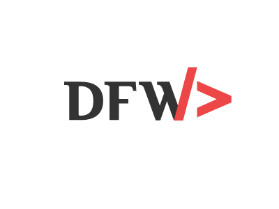 DFW v2b gray initials logo red