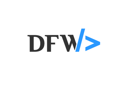DFW v2c logo initials gray blue