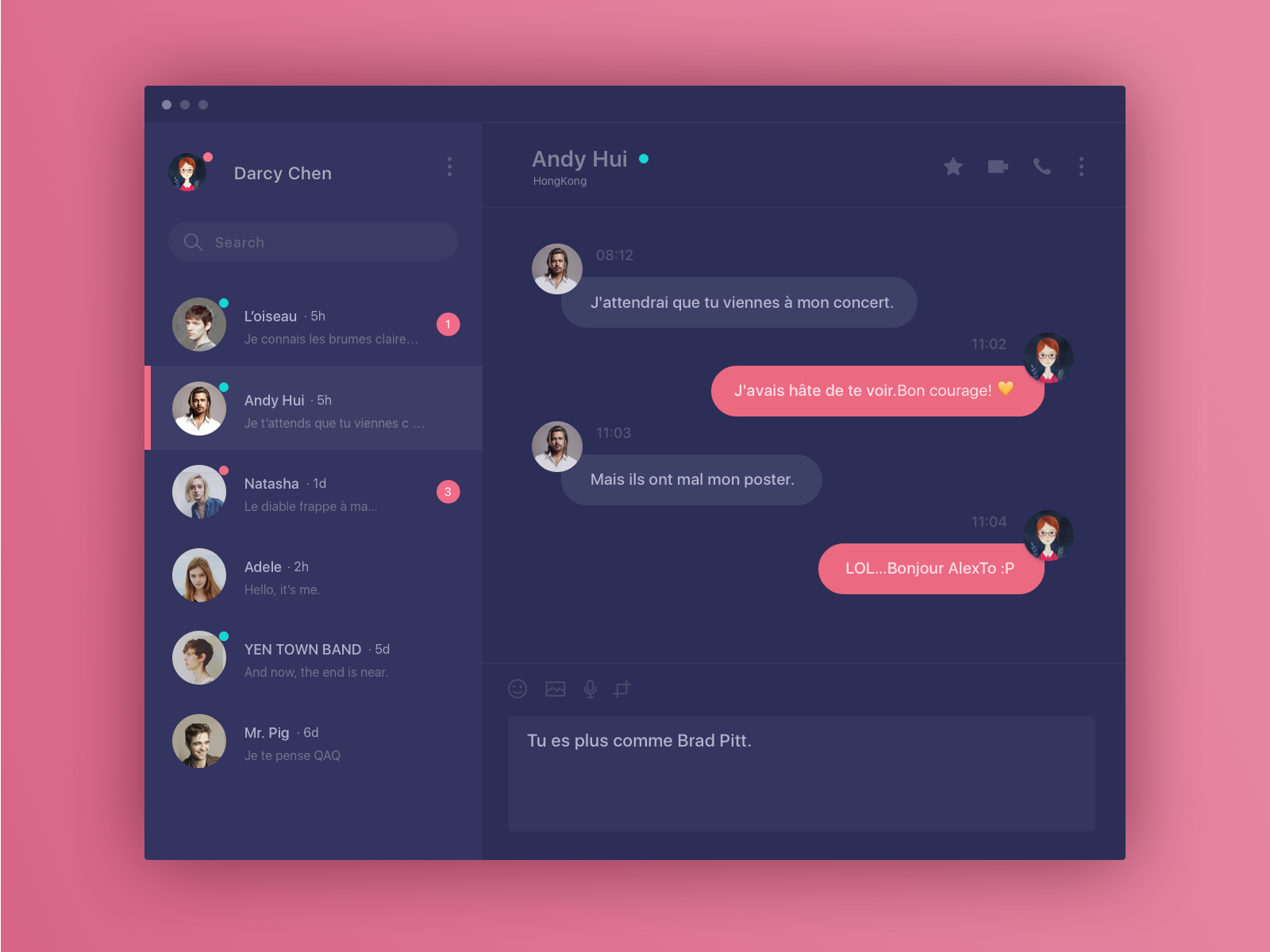 Chat #2/100 by DarcyChen on Dribbble