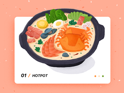 Hotpot delicious food gastronomy illustration poster