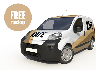 FREE VAN MOCKUP coffee free mockup transport van vehicle