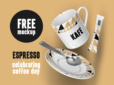 Espresso Free Mock-up coffee coffee day drink espresso free freebie mock up mockup template