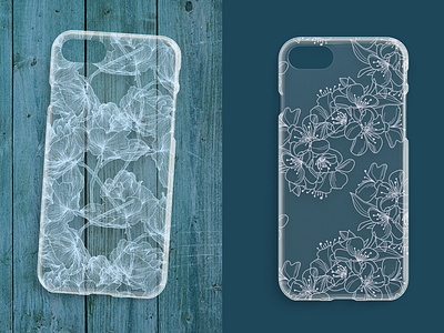 iPhone 7 clear/frosted case Mock-up 3d printing apple case clear frosted iphone landscape portrait preview protection smartphone