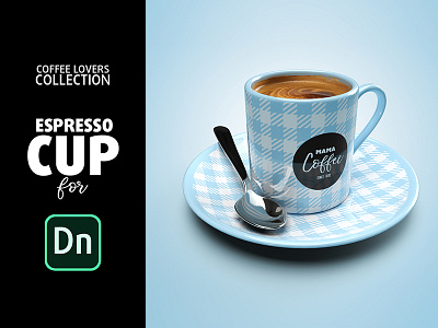Espresso Cup Mock up adobe dimension mock up coffee cup espresso mug