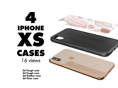 4 iPhone XS Cases  Mock-up