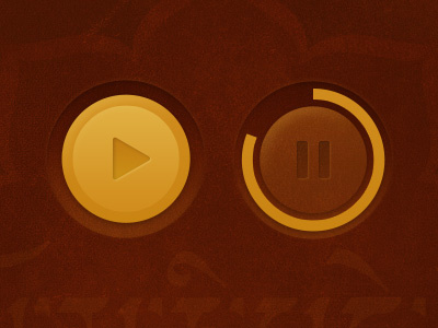 Play-Pause Button State and Progress button state buttons iphone play pause ui element