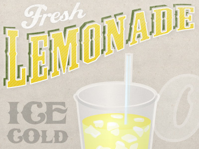 Lemonade fair food illustration typography