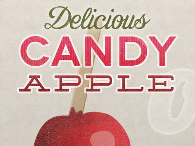 Candy Apple fair food illustration typography