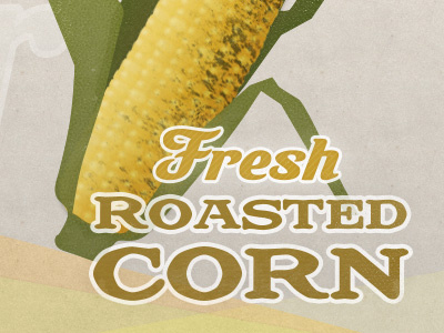 Fresh Roasted Corn fair food illustration typography