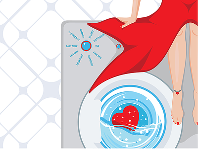Washing Heart heart illustration love red washing