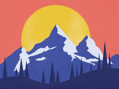 Colorado Sunset art design graphic design illustration
