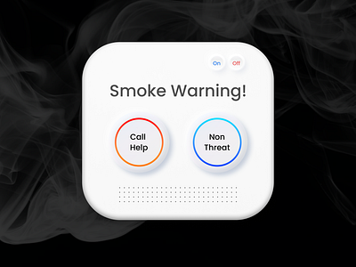 Modern Smoke Alarm concept design neumorphic neumorphism product design ui ux visual design