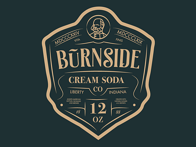 Burnside Cream Soda branding design illistration packagedesign typography vector