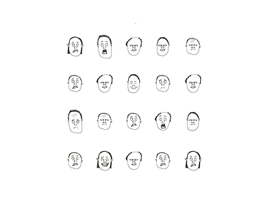 different faces faces illustration