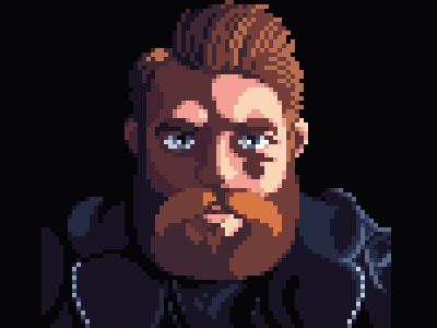 Self-Portrait dark gamedev pixel art portrait retro