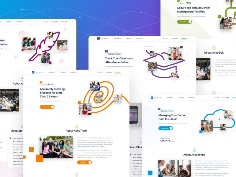 Accudemia - Software company illustrations company software business