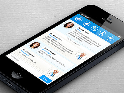 Cirrus Messaging app design graphic design ios telemedicine ui design