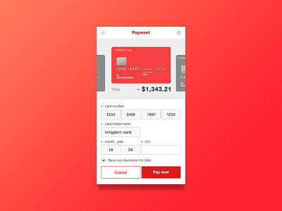 Daily Ui 002 - Credit Card Checkout