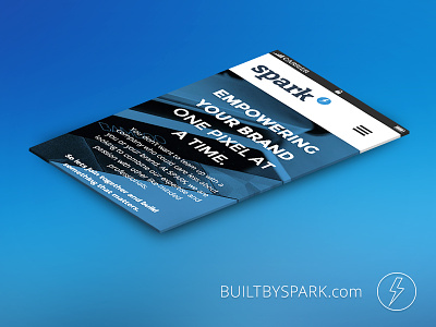 Spark - Responsive Mockup 3d ambient blue freelance menu mobile mockup perspective responsive spark
