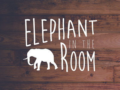 Elephant in the Room - Sermon Series church elephant grain lettering room sermon white wood wood background